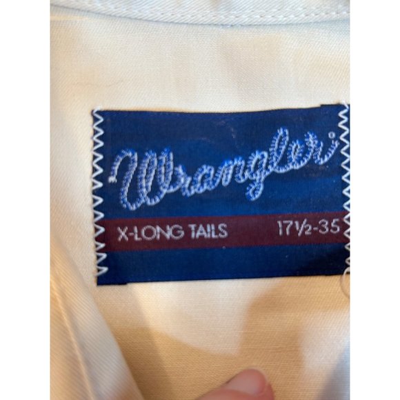 Wrangler Mens Long Sleeve Mid Weight X-Long Tails 17.5-35 Button Down Shirt - Picture 4 of 6